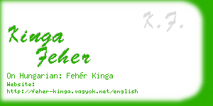 kinga feher business card